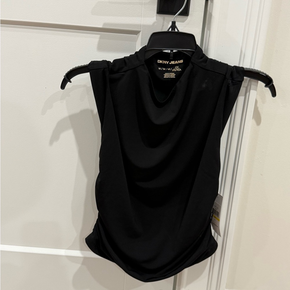 DKNY Black Sleeveless Blouse